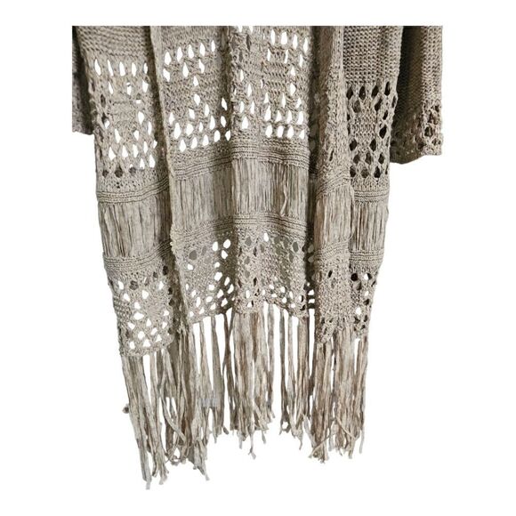 REBA‎ Crochet Open Front Tunic Cardigan - Size Medium - Picture 5 of 7